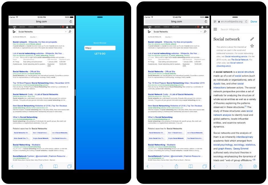 Second Browser Screenshots